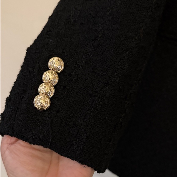 H&M Black Double-Breasted Blazer with Gold Buttons - Picture 4 of 12